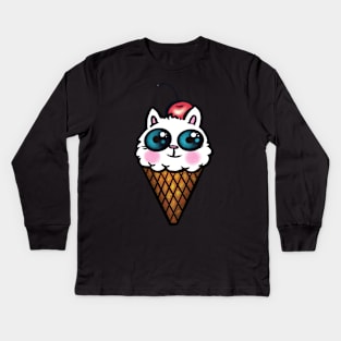 Kitty Cone Kids Long Sleeve T-Shirt